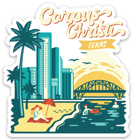 Corpus Christi, TX Vintage Magnet