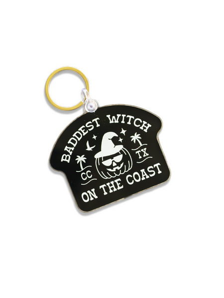 Baddest Witch on the Coast Keychain