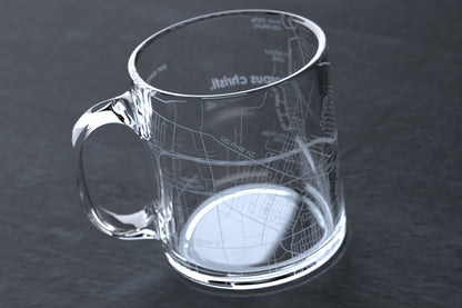 Corpus Christi Map Glass