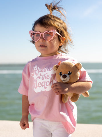 Roam the Beach Toddler Short-Sleeve T-Shirt, Pink