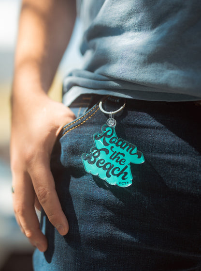 Roam the Beach Keychain